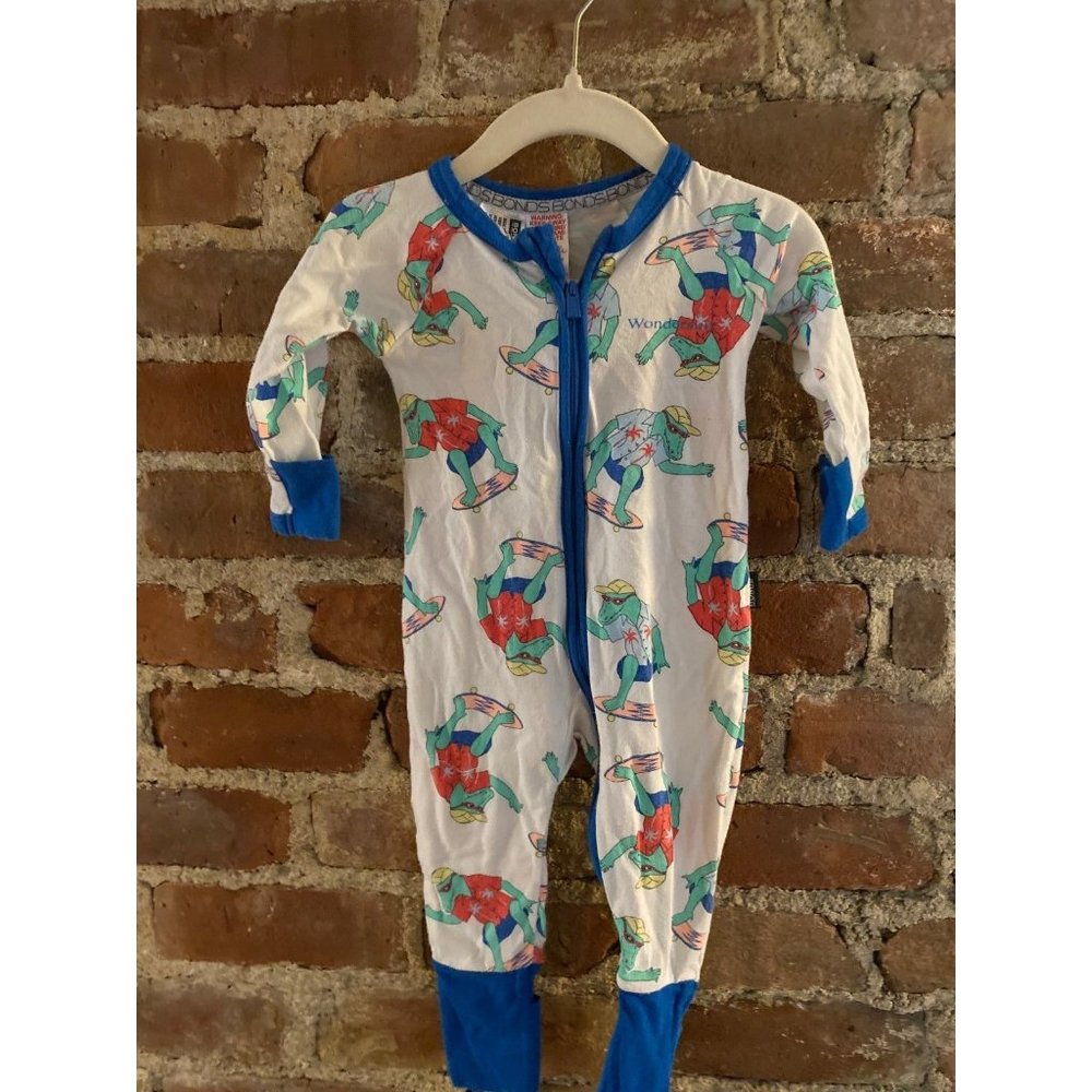 BONDS Wondersuit Alligator Print 3-6M